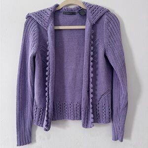 Liz Claiborne Lavender Knit Cardigan Sweater